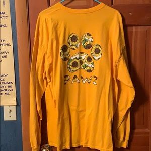 Paws charity yellow sunflower shirt